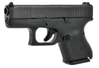 Subcompact 9mm pistol with optic ready slide and Glock Night Sights.